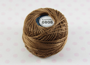 Пряжа Ирис 100% хлопок 10г 82м №0808 коричневый