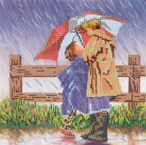 Схема для вышивки бисером «Под зонтиком»