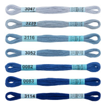 Нитки для вышивания Gamma набор мулине " СПЕКТР" 100% хлопок 7 x 8 м sapphire