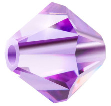 Бусина Чехия "PRECIOSA" биконусы 451-69-302 цветн. 3.6 х 4 мм фиолетовый (violet 20310) 24 шт в пакете