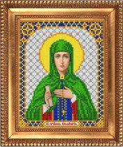 Рисунок на ткани для вышивки бисером И-5201 Святая Преподобная Апполинария 13,5х17см