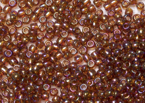 Бисер Япония круглый 11/0 10г 0177 дымчатый топаз, радужный прозрачный