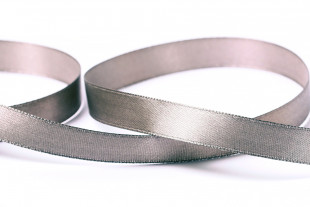 Лента атласная 12 мм ( 1/2 ") "Gamma" №018 т.серый 33 метра